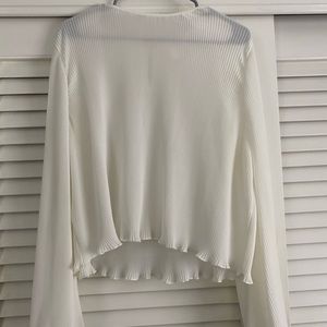 Leith Flowy White Blouse Size L